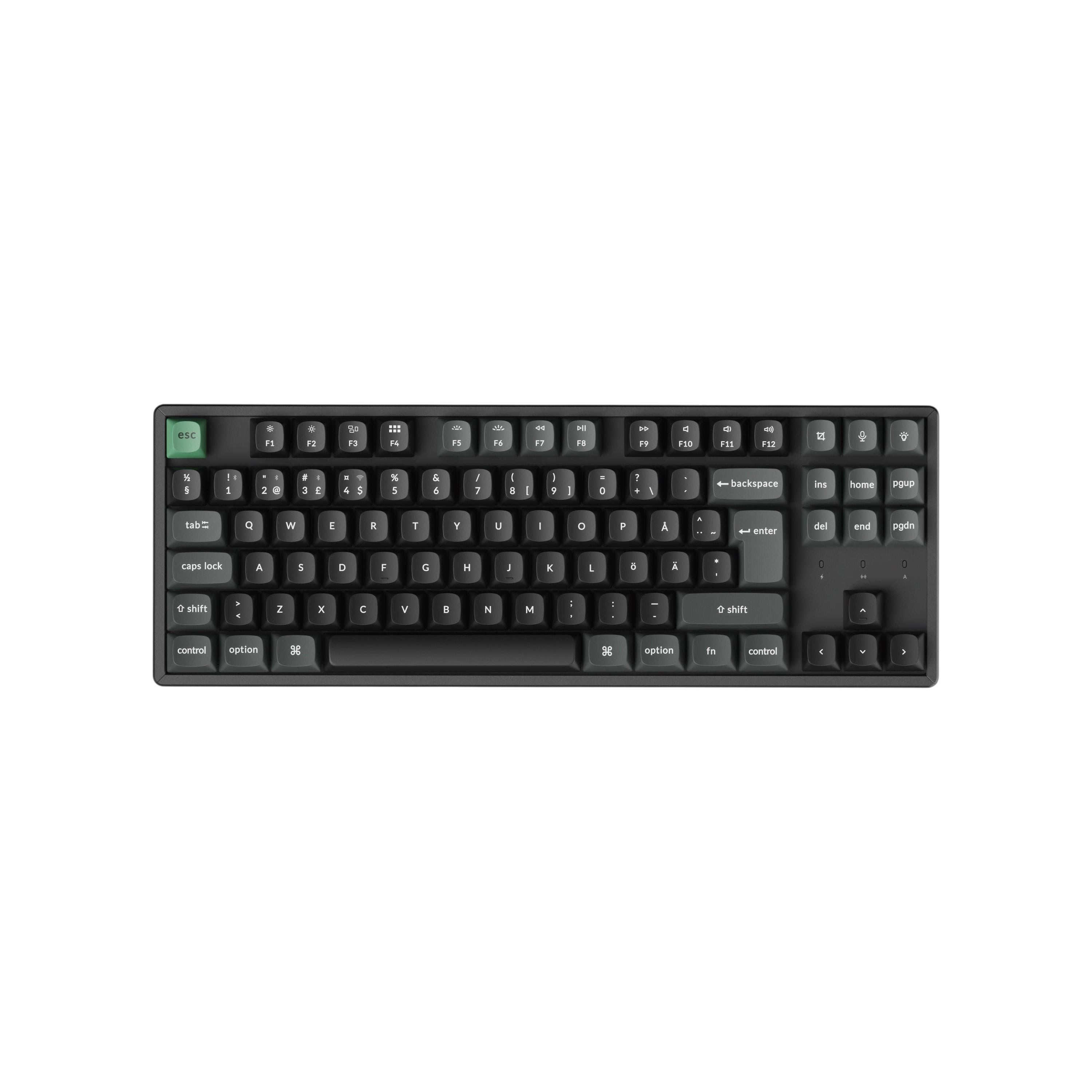 Keychron K8 Ultra 80% 8K Keychron Apex Brown - Gaming Tastatur (Tkl) - 80% - Nordic Iso - Schwarz - Tastaturen