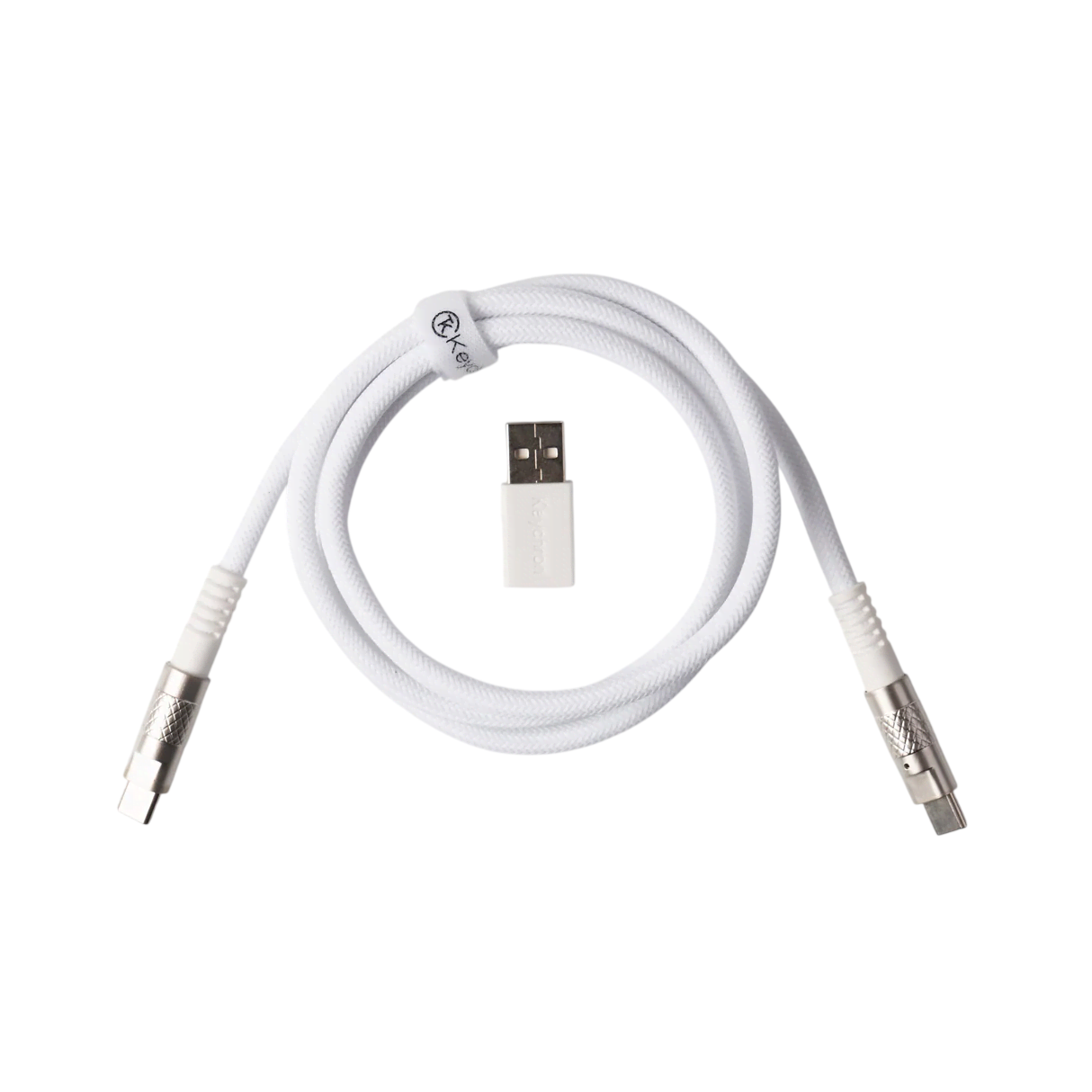 Keychron Doppelt Ummanteltes Geek Usb 8k-kabel (White) - Tastaturkabel - Weiss - Tastaturen