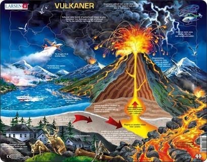 Larsen Puzzles Puzzle Vulkane - 70-teilig, Maxi (36.5x28.5 c 2D Puzzles Nb2