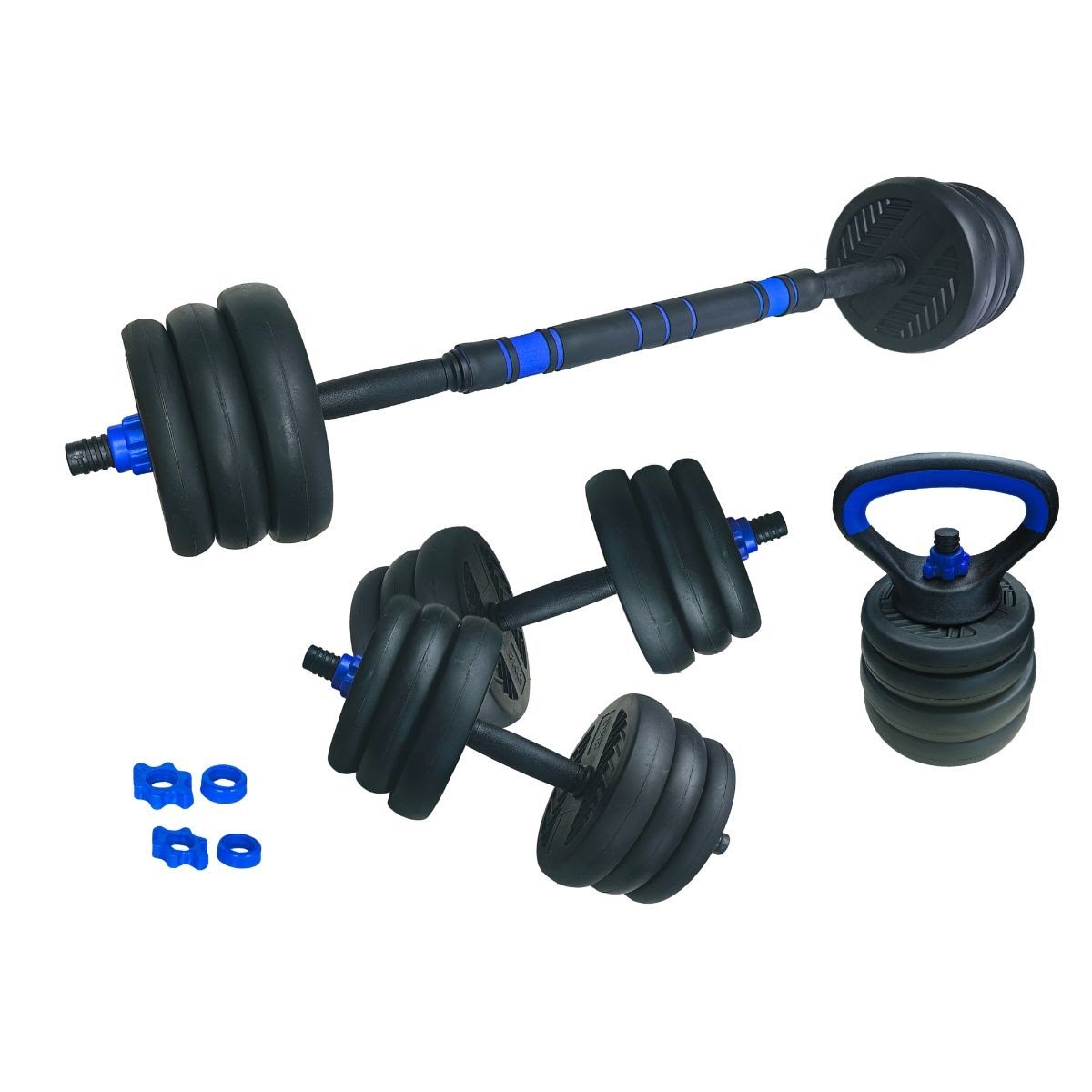 Asg Vægtsæt 30 kg. Black/blue - Sport Fitness