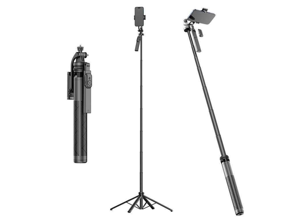 Sign Selfie Stick / Tripod With Mobile Holder - 1.8m - Black - Handys Anderes Zubehoer Sn-selfiestick