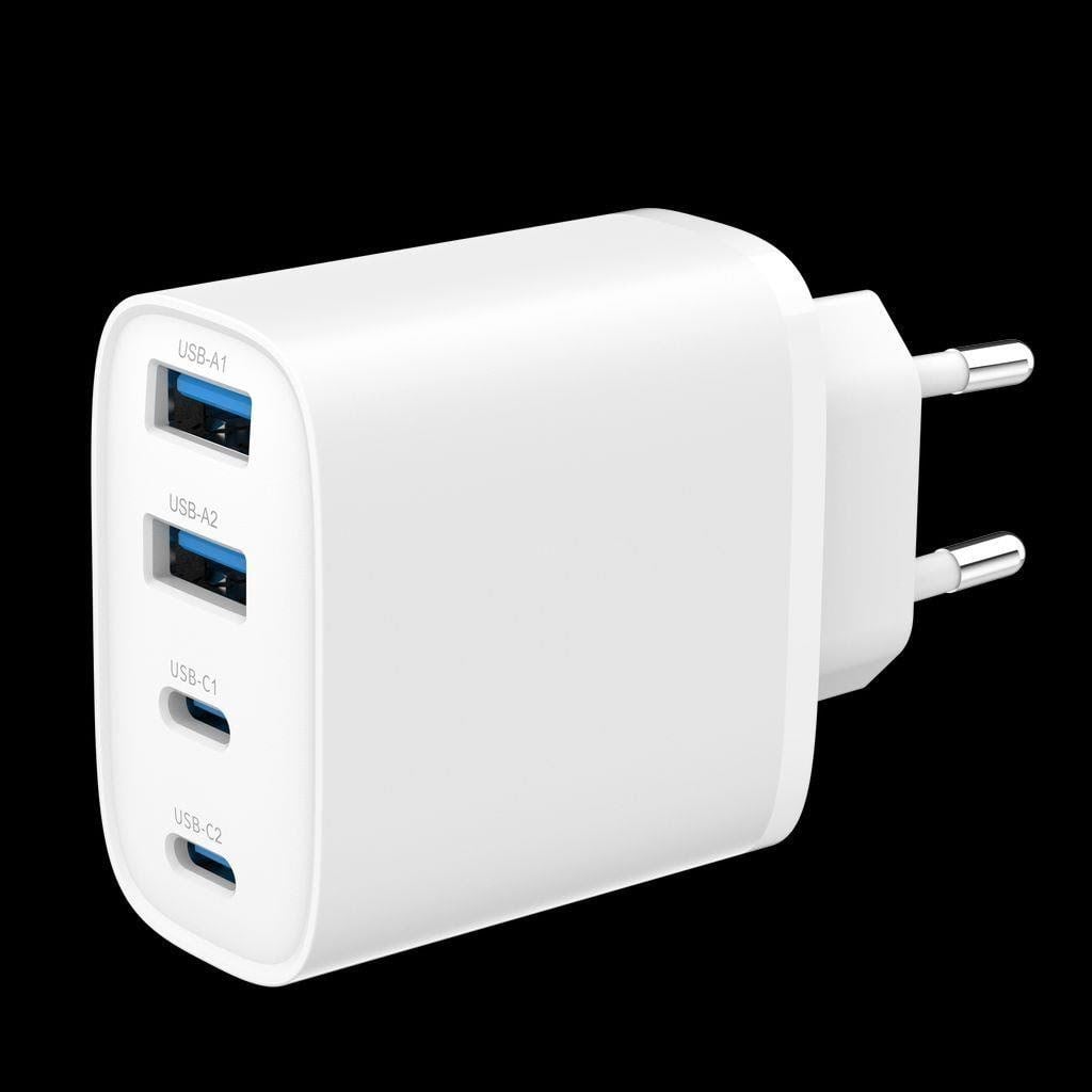 Sign Gan 40w Fast Charger 2x Usb-c/2x Usb-a - White - Handys Adapter Und Ladegeraete Sn-a40q