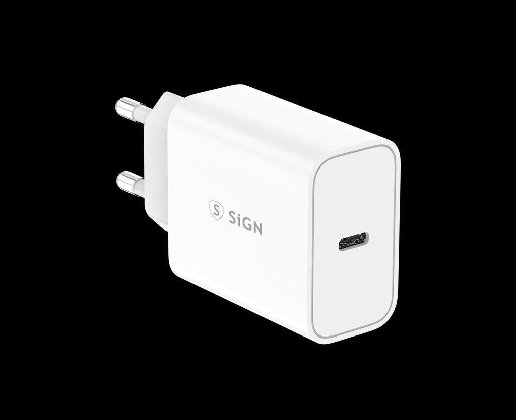 Sign 45w Charger - Usb-c PD - Fast Charging - Macbook Air - Iphone Etc. - White - Handys Adapter Und Ladegeraete