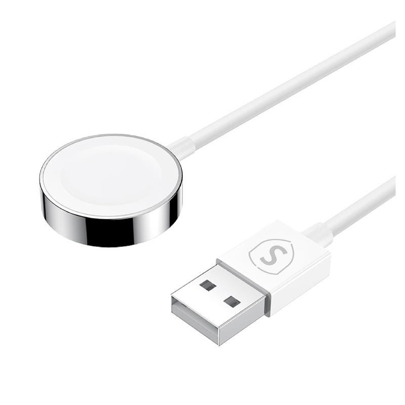 Sign Magnetic Wireless Charger Magsafe For Apple Watch - 2.5W - 3A - 1.2m - White - Smartwatch Accessories