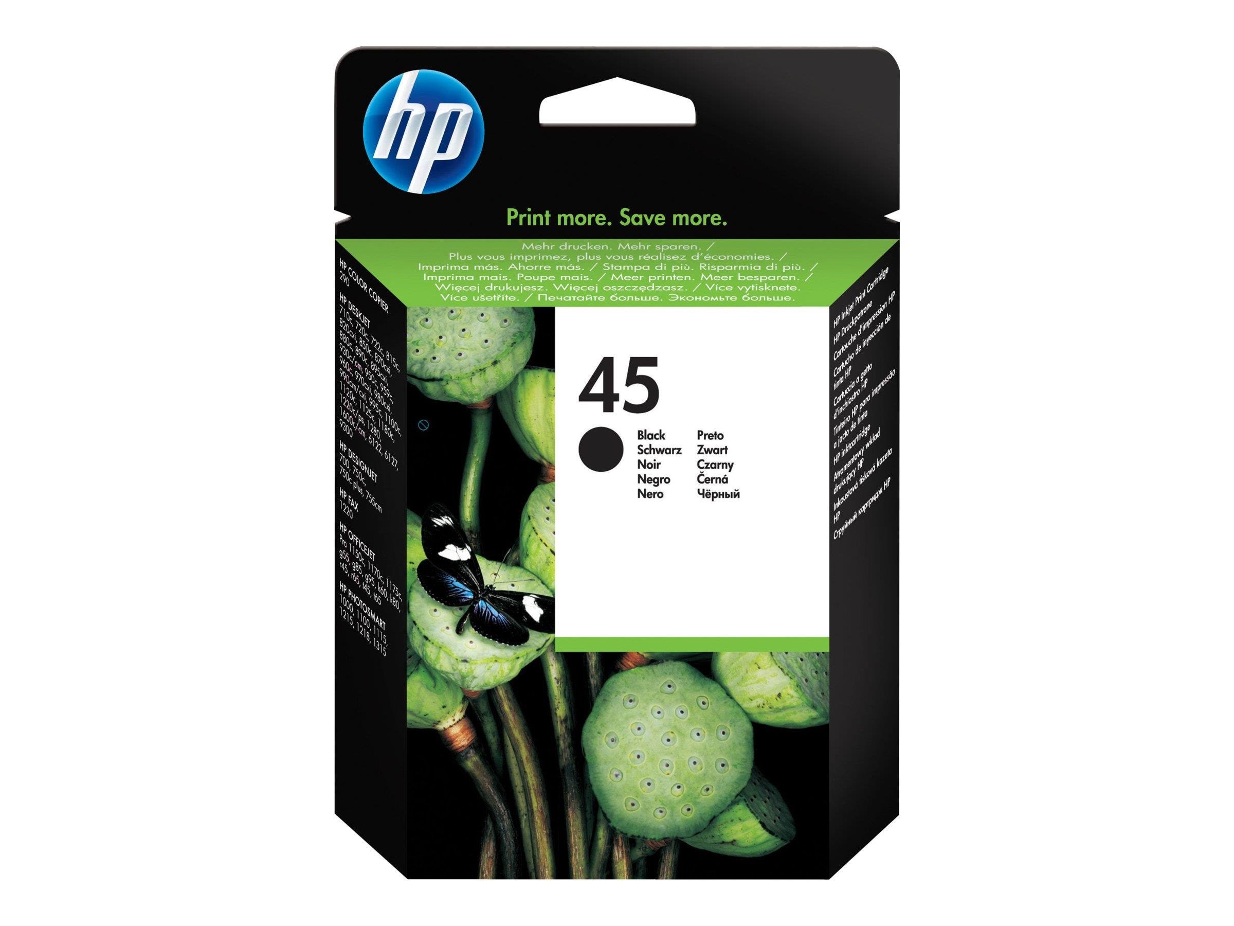 HP 45 / 51645ae High Capacity Black Ink - Druckerzubehoer Tinte Toner