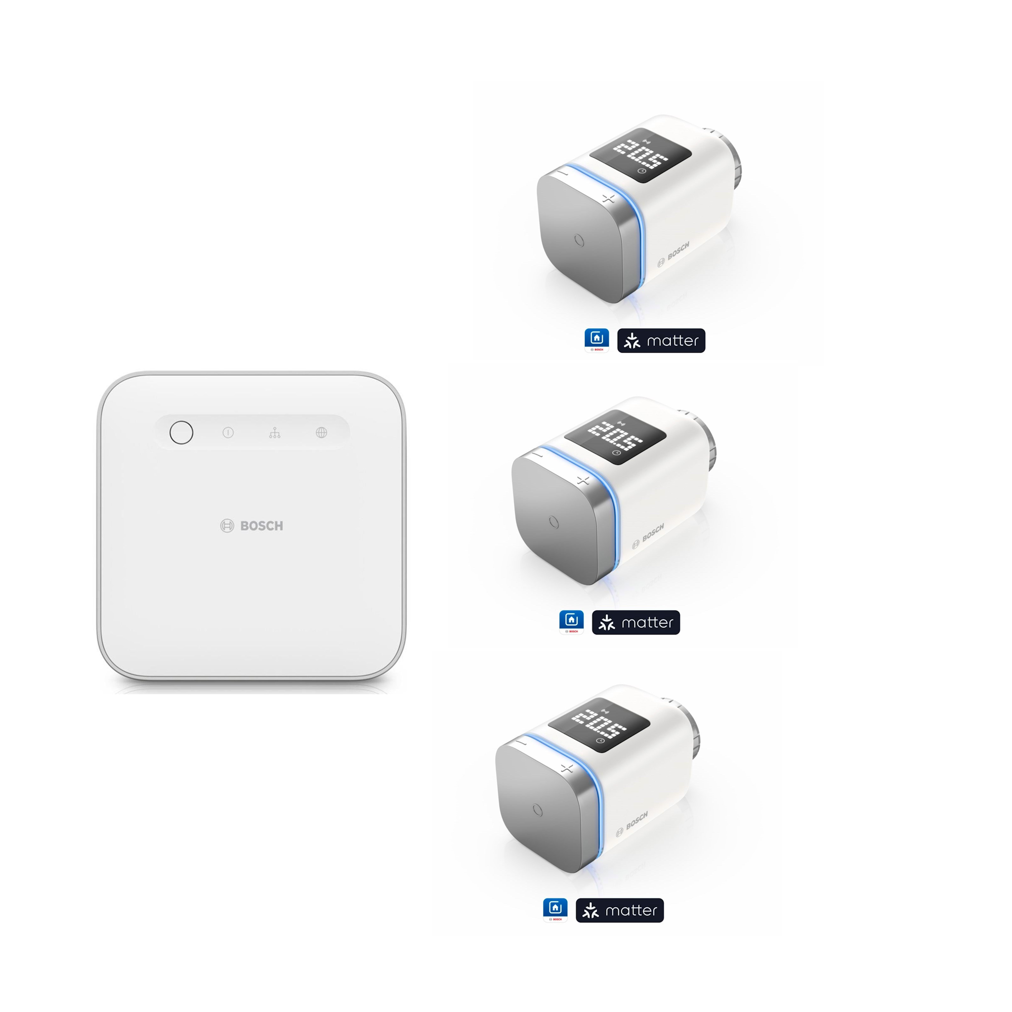 Bosch Smart Home Controller II + 3 Stk. Thermostat II [+M]