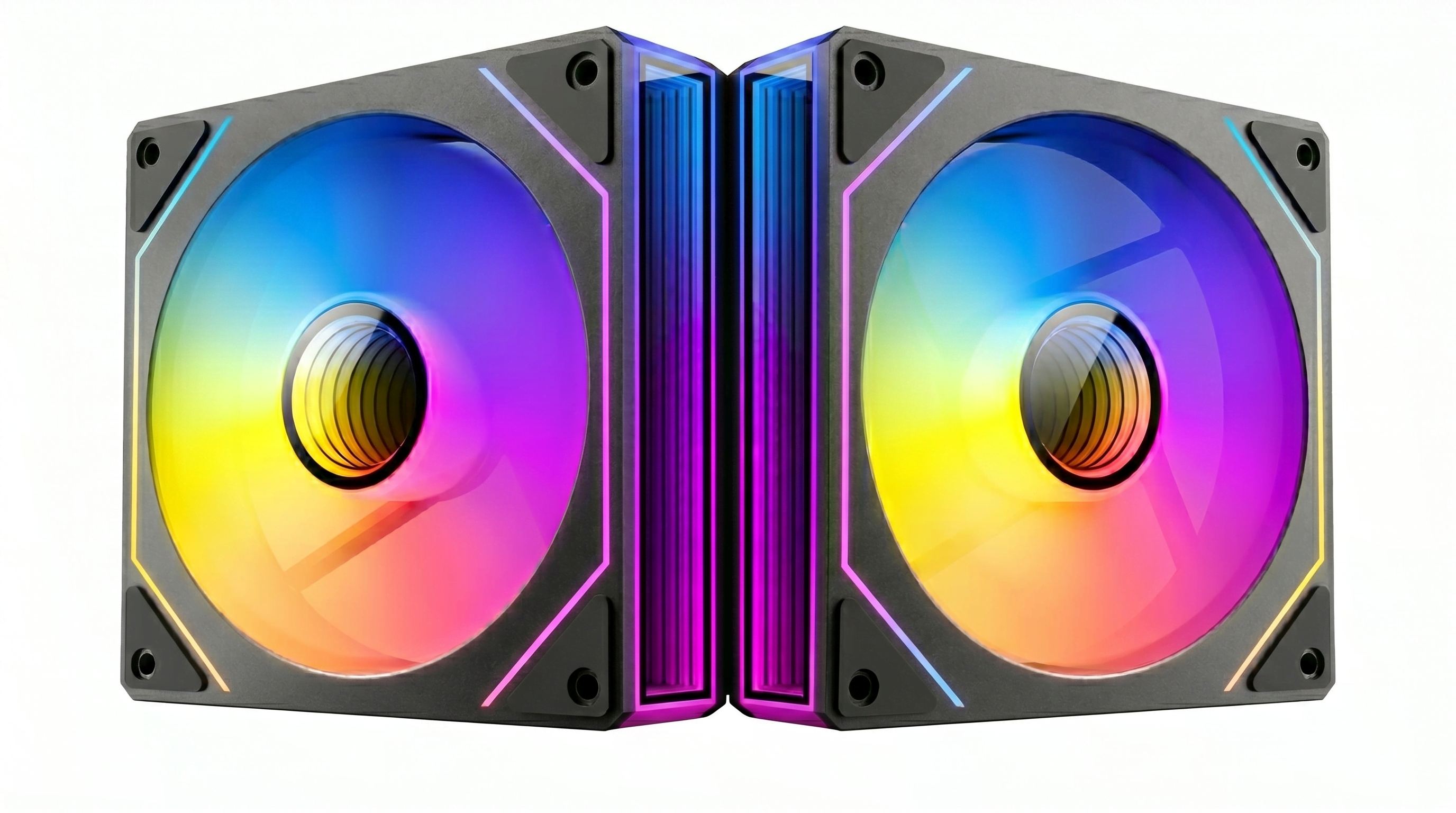 Dutzo Inf 120 Pwm Argb (2-pack) - Gehäuselüfter - 120mm - Schwarz Mit Rgb Led - 28 Dba - Gehaeuseluefter 8501027