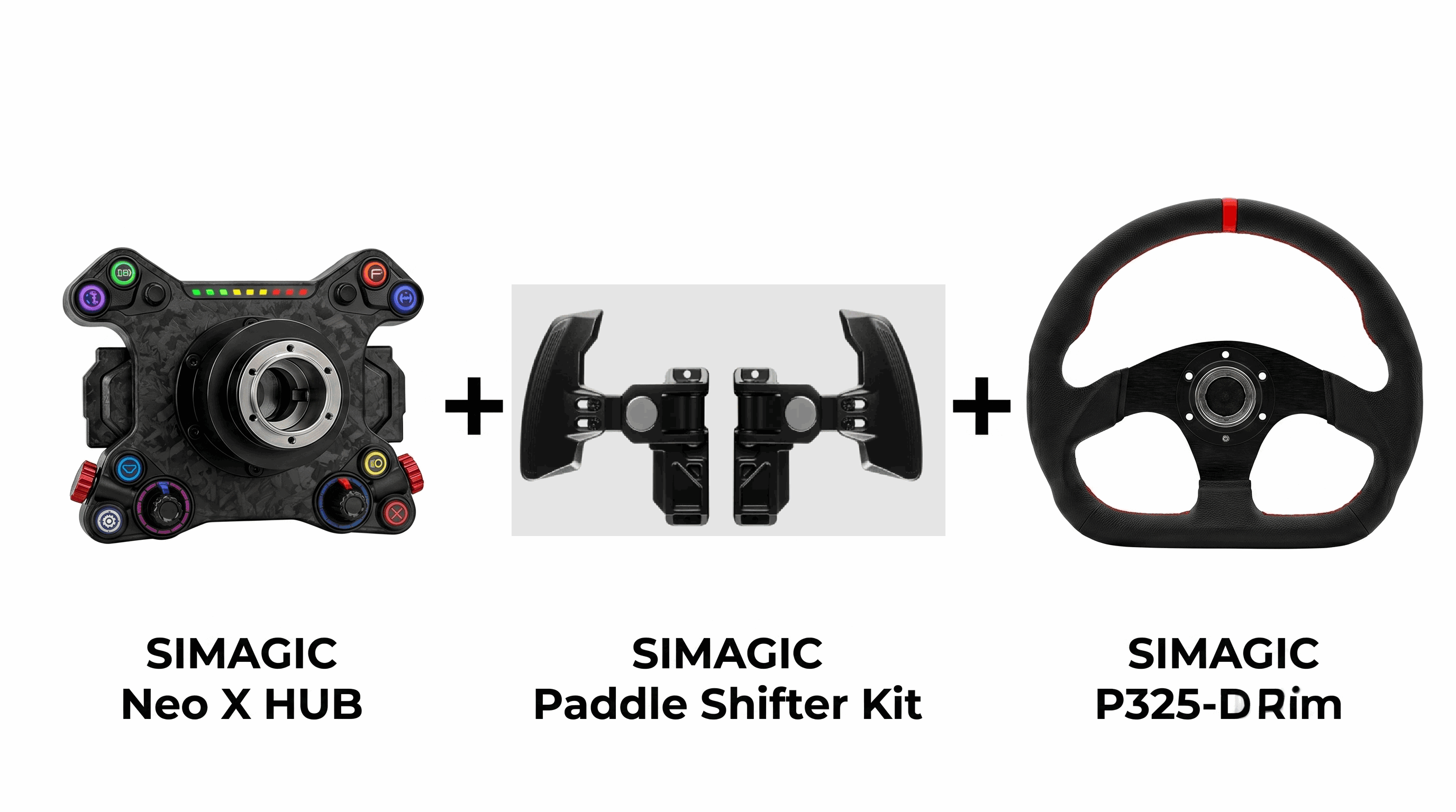 Simagic Neo X Hub + Paddle Shifter + P-325-d Leather - Sim Racing Bundles - Gaming Zubehoer