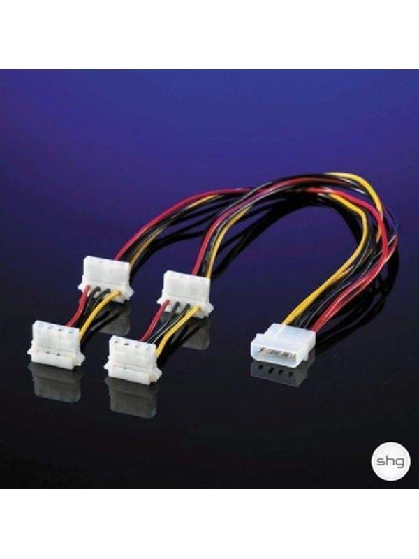 11031003 - 4 Pin HDD Buchse > 4x 4 Pin HDD Stecker 045 m