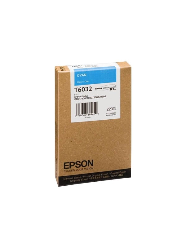 Epson Druckerpatrone T6032 C13T603200 (kompatibel zu Epson T6032), cyan 0010343864450 Epson