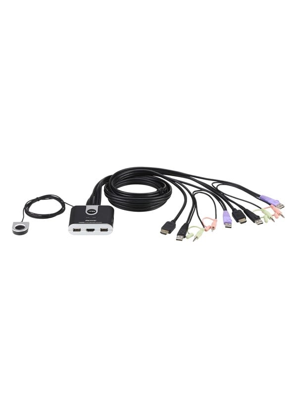 Aten Kvm Switch 2-Fach Hdmi, Usb, Audio, Integrierte Kabel Cs692 - Image 8