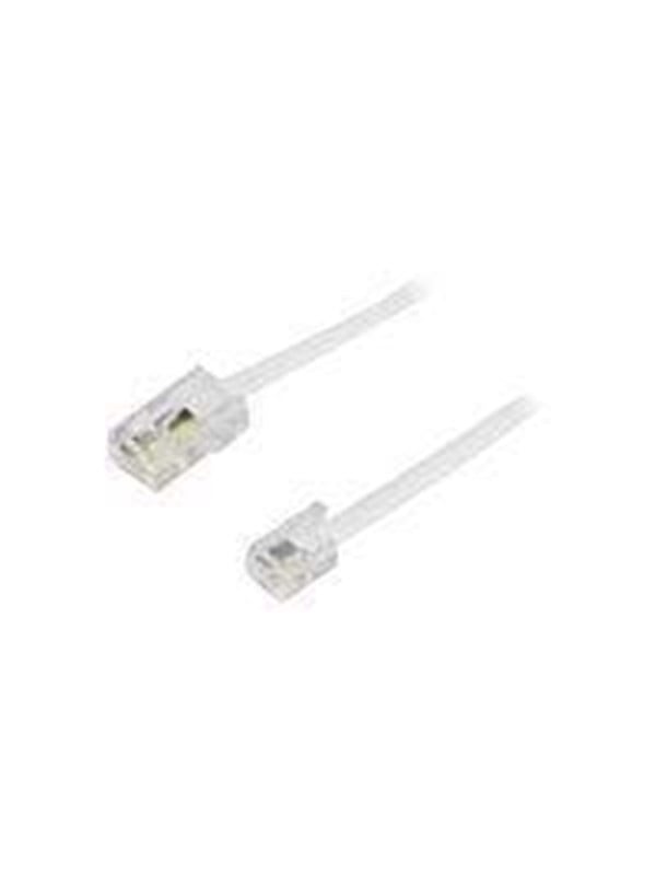 Deltaco 8P4C(RJ45) für 6P4C(RJ11) 1.0 m - Weiß - 1m