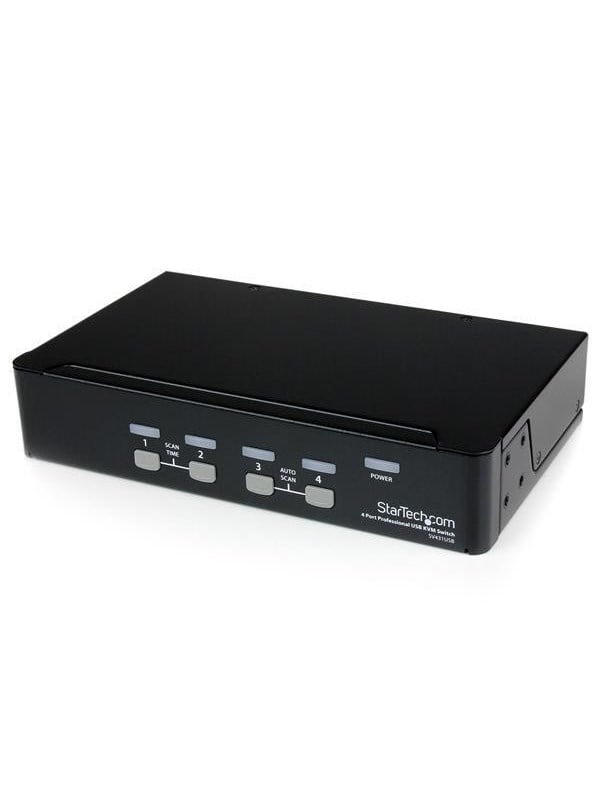 StarTechcom 4 Port Professional VGA USB KVM Switch mit Hub - KVM Switch - 4 Anschlsse