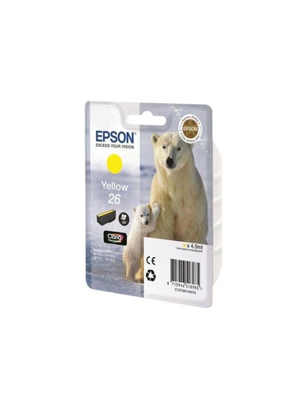 EPSON Epson Tintenpatrone 26 T2614 Claria Gelb (4,5 ml)