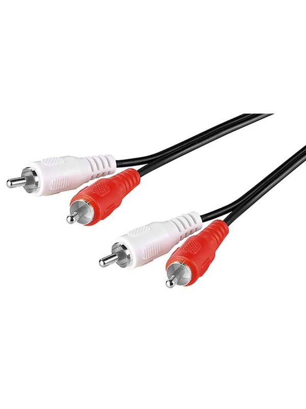 Pro RCA Stereo Cable - Black - 25m