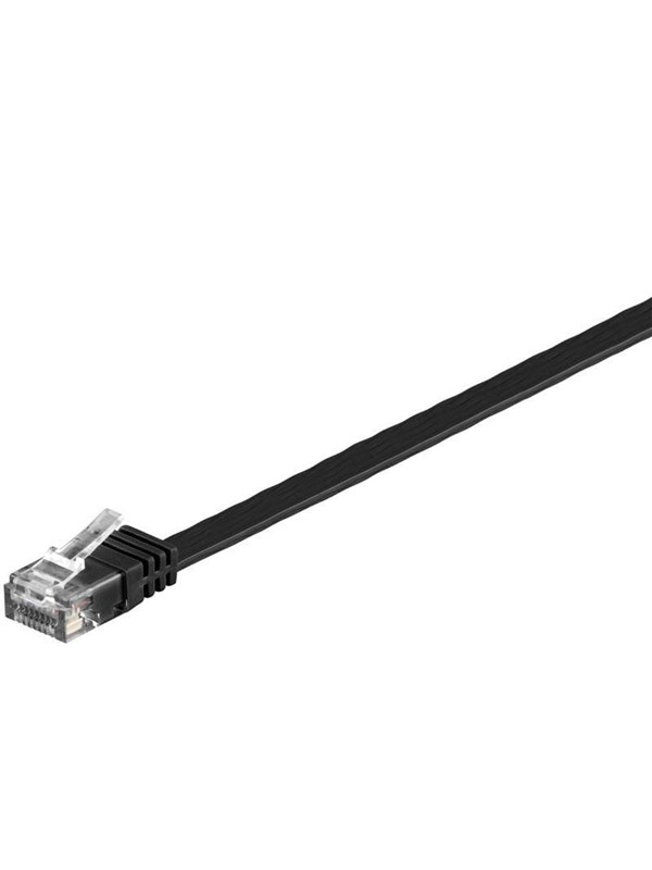Pro LAN UTP CAT 6 Flat - Black - 3m - Schwarz - 3m