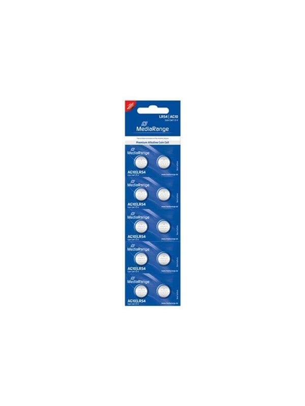 MediaRange Batterie Knopfzelle Blister Alkaline/LR 54 1,5 10