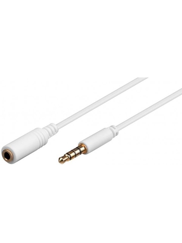 Pro MiniJack 35mm Ext 4P - Wh - 1m