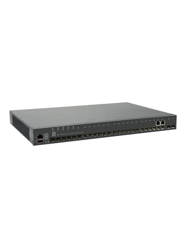LevelOne GTL-2882 KILBY 28-Port Stackable L3 Lite Managed Gigabit Fiber Optic Switch