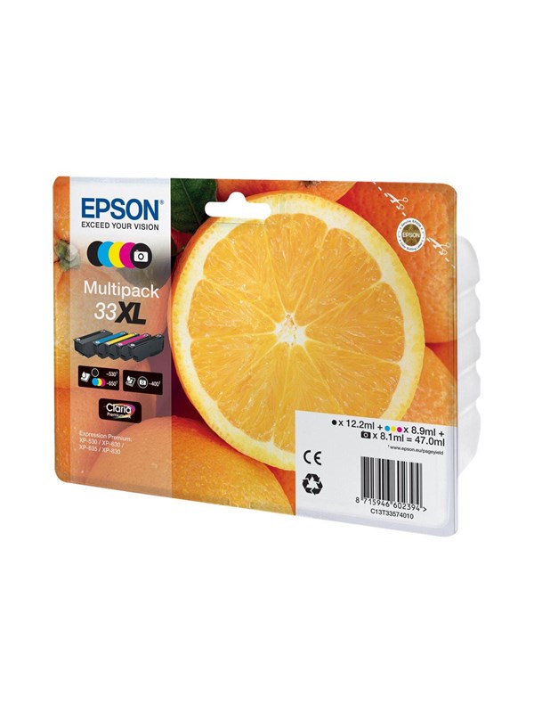 33XL Multipack - 5er-Pack - XL - Schwarz Gelb Cyan Magenta Photo schwarz - original - Tintenpatrone