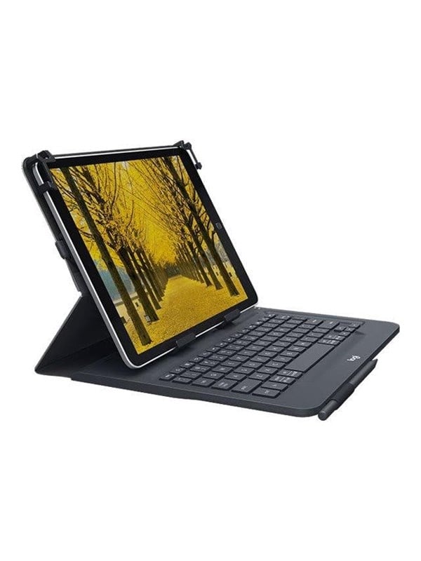 Logitech Universal - tastatur og folio-kasse - Schweizisk QWERTZ - Tastatur  Folio-Set - Schwarz