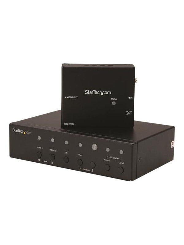 StarTechcom VGA DisplayPort and HDMI Over CAT5 HDBaseT Extender Switch - videoaudio extender - HDMI