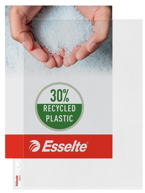 Esselte Qualitts-Prospekthlle A4 Oben und links offen 30 Pre-Consumer-Recycling-Kunststoff