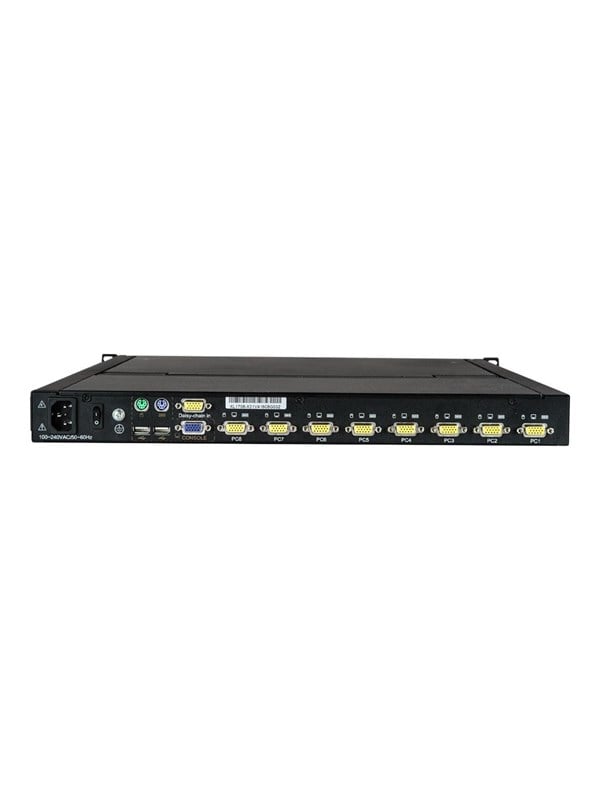StarTechcom 8-Port Rackmount KVM Console for Server Rack - 19 in - 1U - KVM console - 19