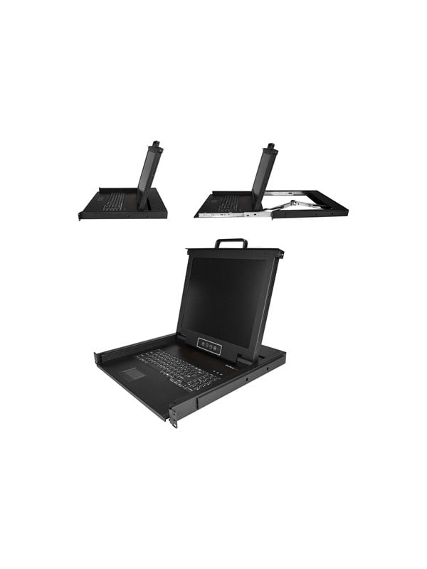 StarTechcom Rackmount KVM Console - Single-Port with 17 LCD Monitor - KVM console - 17