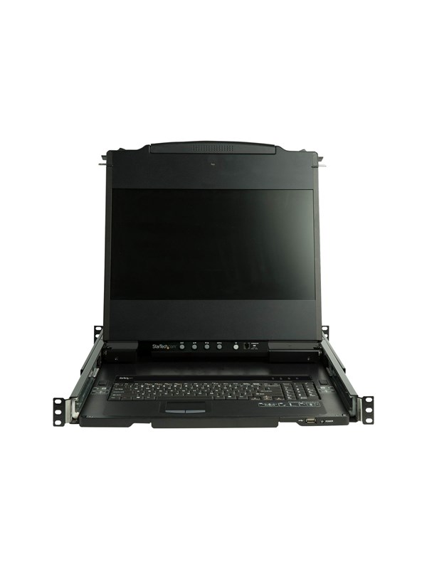 StarTechcom 17 Dual Rail Rackmount KVM Console with 1080p - DVI  VGA - KVM console - Full HD 1080p - 173