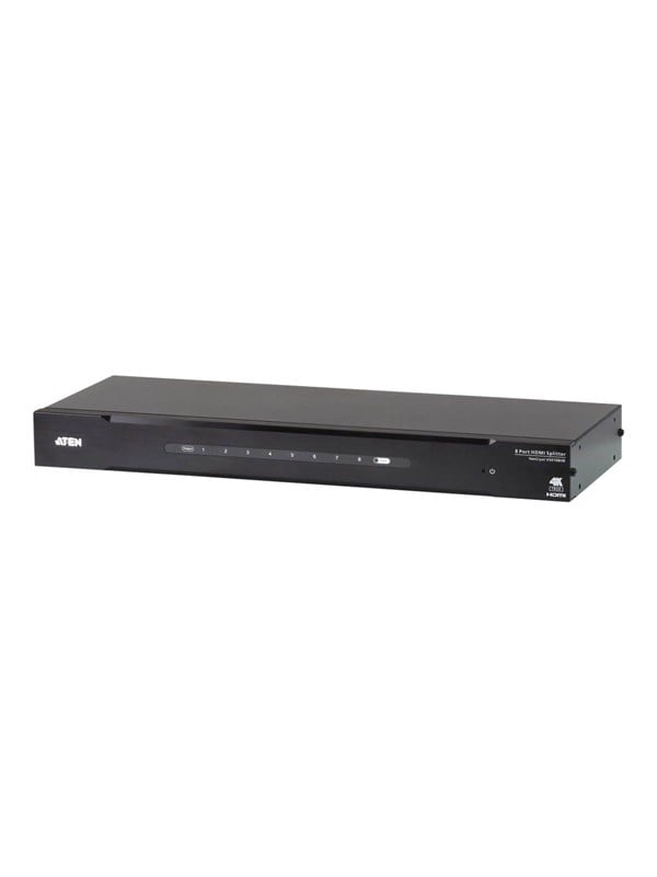 Aten 8-Port True 4K HDMI Splitter, HDMI, 8x HDMI, 4096 x 2160 Pixel, Schwarz, Metall, 4K Ultra HD - Bild 3