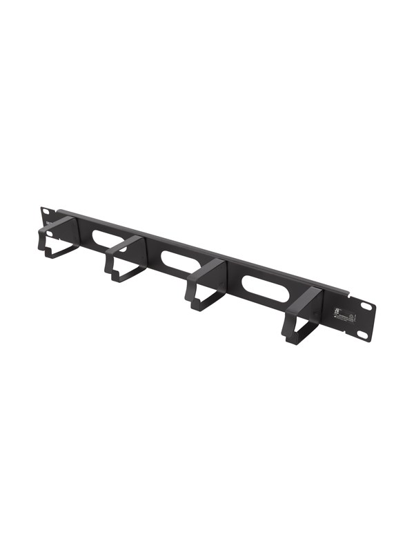 Deltaco 19" 1U Metal Cable Management with brush