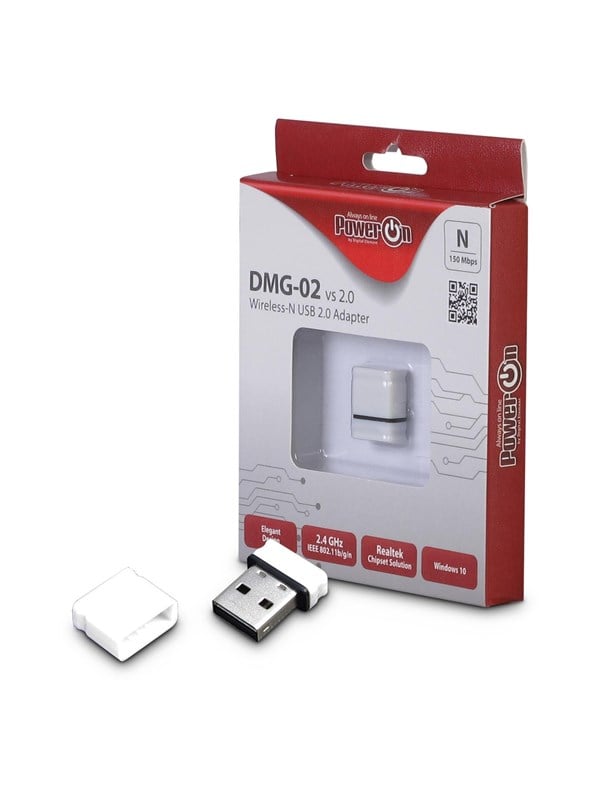 Inter-Tech Weiss Netzwerkkarte Dmg-02 Usb 2.0 Wlan 150 Mbit/S Single-Band Weiß - Bild 2