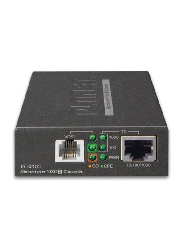 PLANET 1-Port 101001000T Ethernet to VDSL2 Converter -30a profile w Gvectoring RJ11