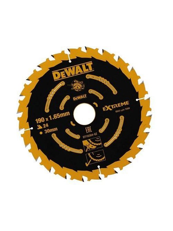 Image of Dewalt Extreme 2nd Fix Circular Saw Blade 190mm 30mm Bore 24T