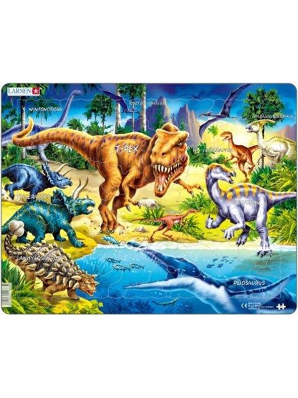 Selecta Play - Larsen Jigsaw Puzzle Animals - Dinosaurs of the Cretaceous Period 57 pcs.
