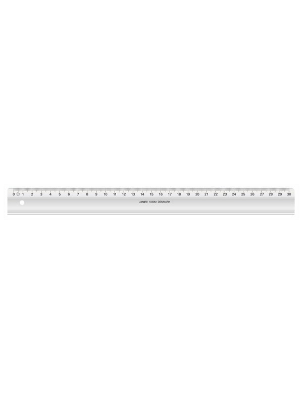 10 x Linex Schullineal 30cm weiß transparent