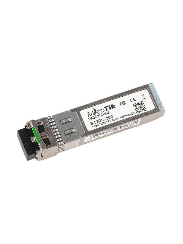 MikroTik S-55DLC80D SFP 1.25G module for 80km links with Dual LC-connector
