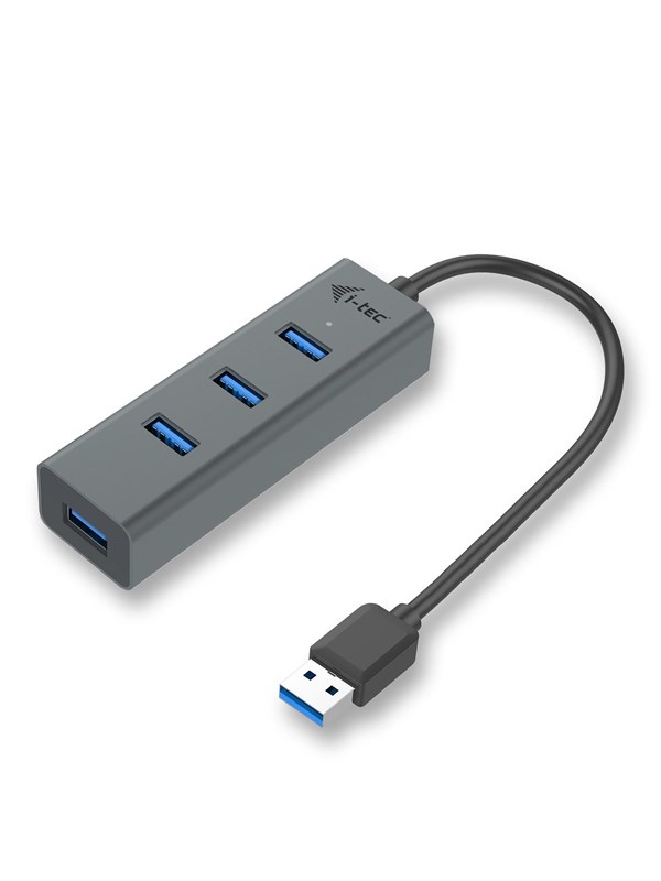 Grau I-Tec Usb-A Hub 4 Port Usb 3.0 Metall Passiv (U3hubmetal403) - Bild 5