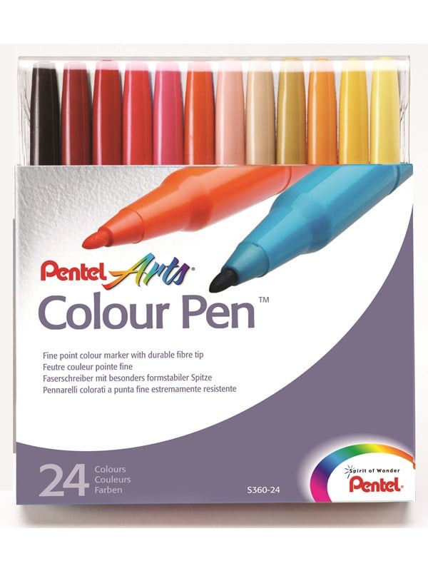 Pentel S360-24 Color Pen ass.