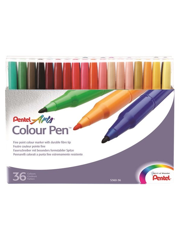 Pentel S360-36 Color Pen ass.