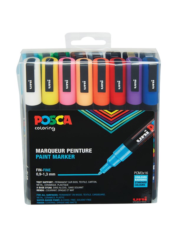 POSCA PC-3M - 16 colors