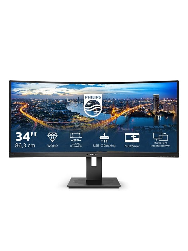Image of 34" Philips B Line 346B1C - 3440x1440 (UWQHD) - 100Hz - VA - 90W USB-C - KVM switch