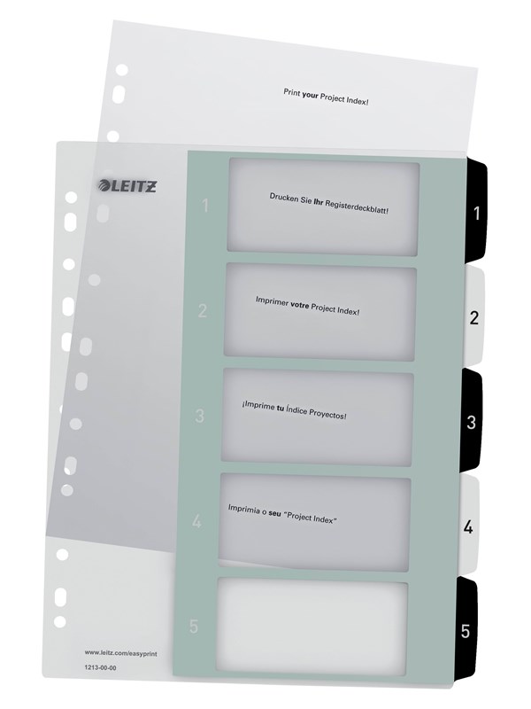 Leitz WOW PC-beschriftbares Register PP extrabreit