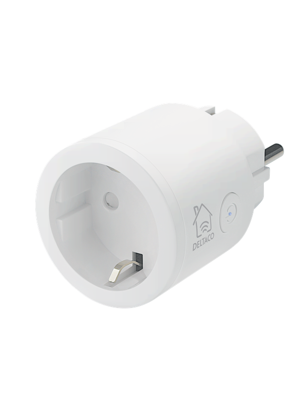 Deltaco SMART HOME switch WiFi 24GHz 1xCEE 73 10A timer 220-240V white