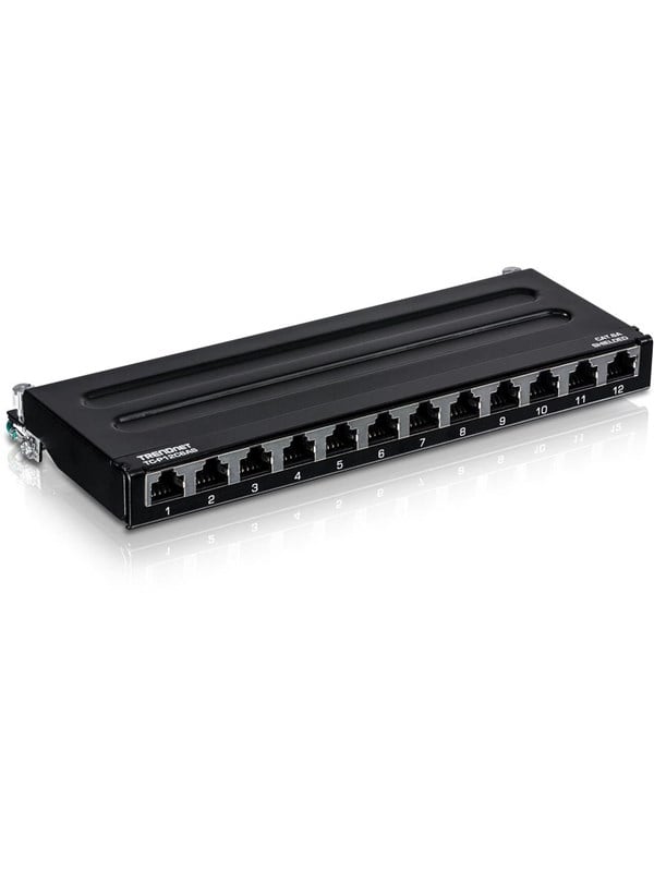 TRENDnet TC-P12C6AS 12-Port Cat6A Shielded Wall Mount Patch Panel