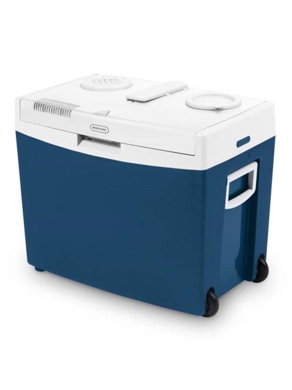 MT35W thermoelektrische Kühlbox 34L 12V   240V blau mit Rollen