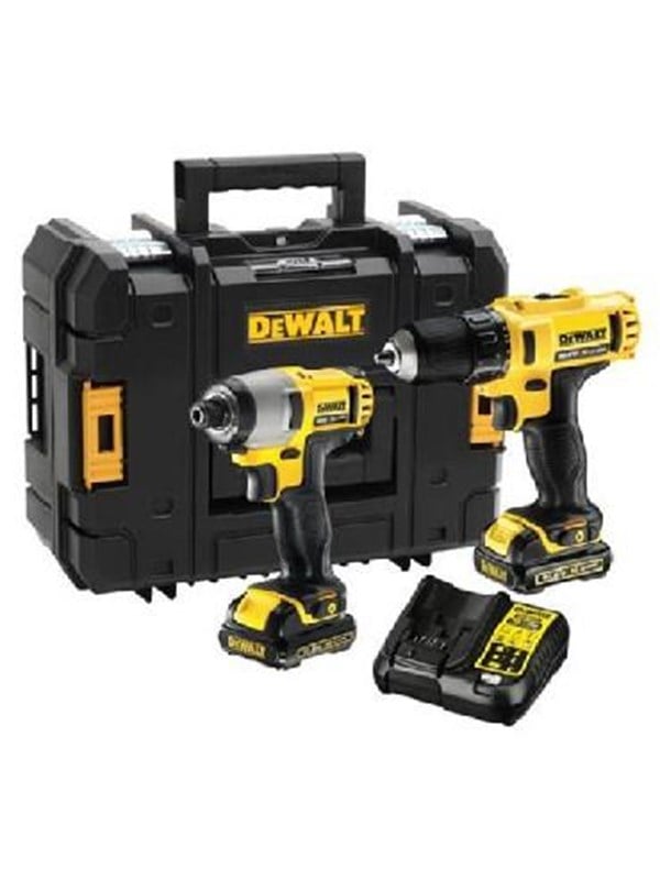 DeWALT DCK2062D2T-QW Kombipack 18V Schlagbohrschrauber DCD709 + Schlagschrauber DCF 809 + 2 Akkus + Ladegerät + TSTAK