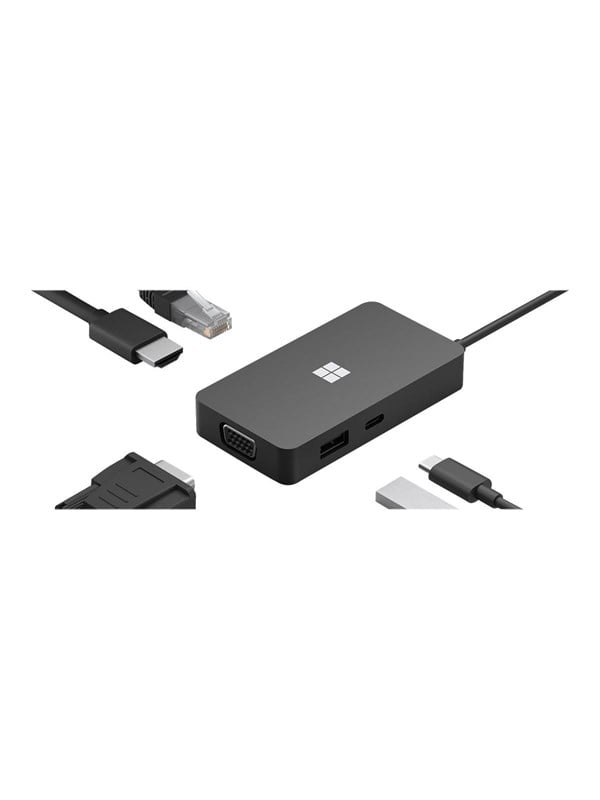 Dockingstation Microsoft Surface Travel Hub 1E4-00003 USB-C HDMI VGA RJ45 Schwarz