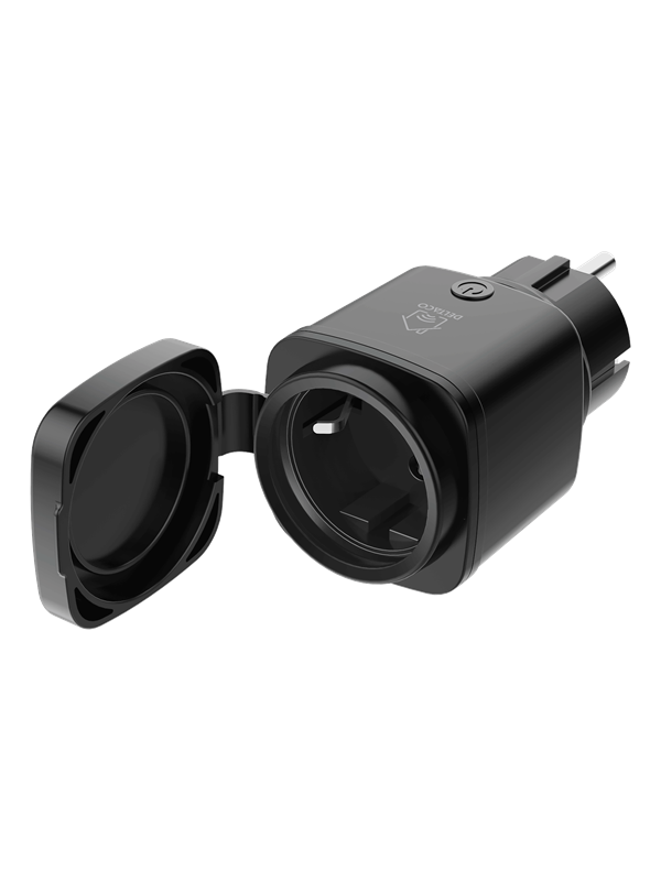 Deltaco SMART HOME outdoor plug WiFi IP44 1xCEE 73 13A blackgreen